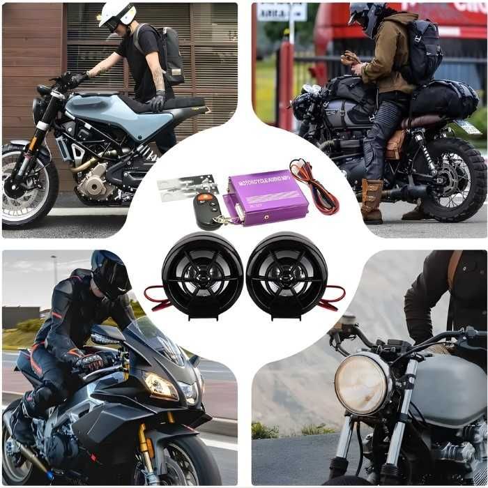 Тонколони за мотор Automat-MP3, Bluetooth колони, 2бр, 12V