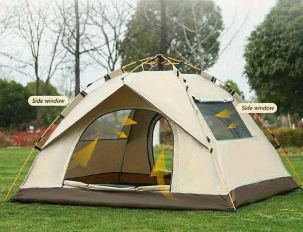 НОВА автоматична палатка за 3-4 човека – бързо разпъване, двоен слой