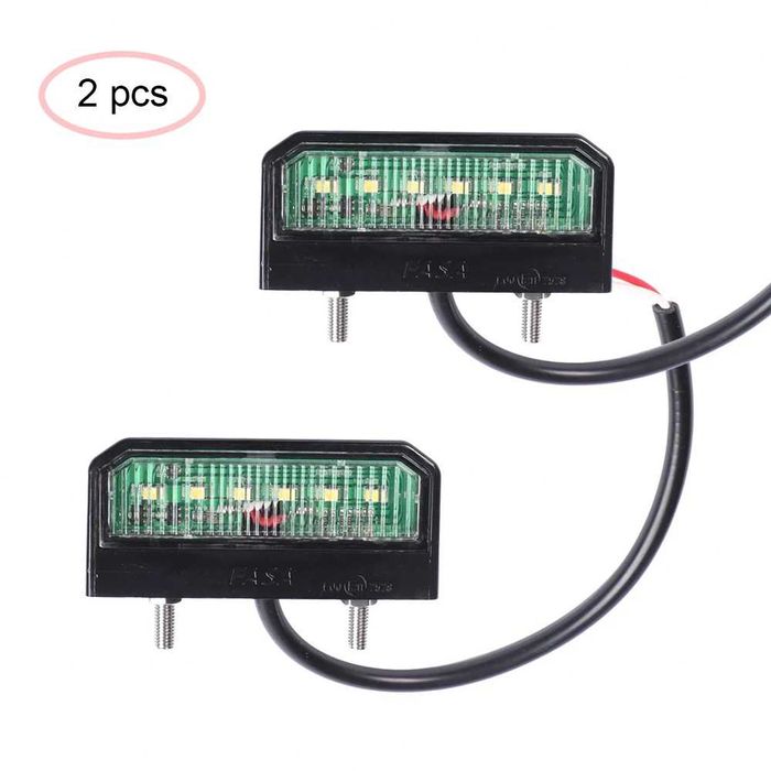 2 Броя LED ЛЕД Диоден Плафон За Номер за камиони ремаркета бусове и др