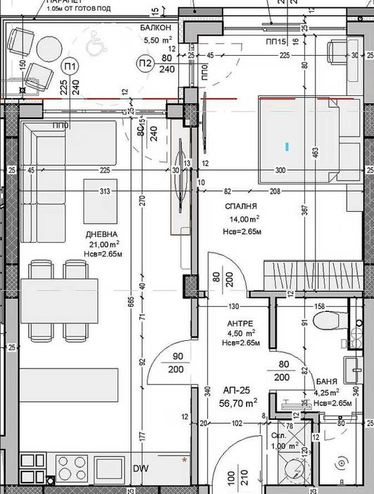 Продава се Двустаен апартамент в Пловдив, Въстанически - 67 кв.м за 1185 €/кв.м - Снимка #2