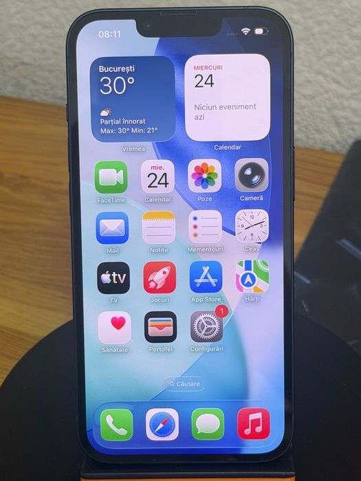 iPhone 14, culoare Blue (albastru), 128 GB, în stare foarte bună, funcționează impecabil. Sănătatea bateriei este de 88%