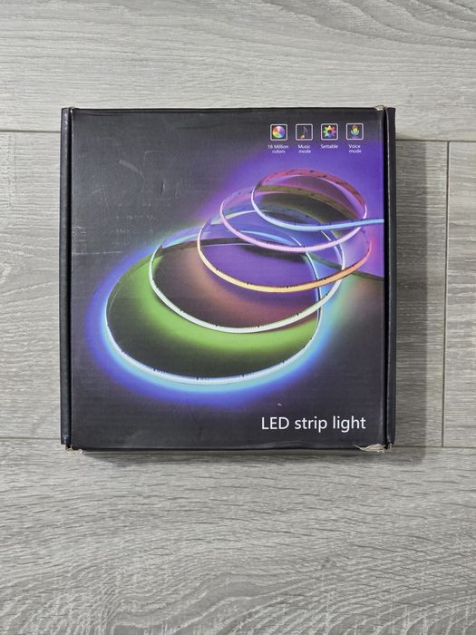 Bandă LED COB RGB + alb cald 5M WiFi – 784 LED/m, 24V