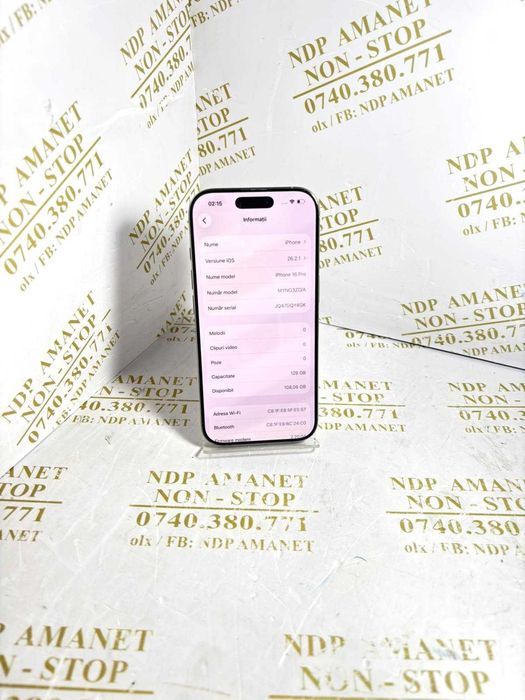 NDP Amanet Calea Mosilor 298 IPHONE 16 PRO ( 49955)