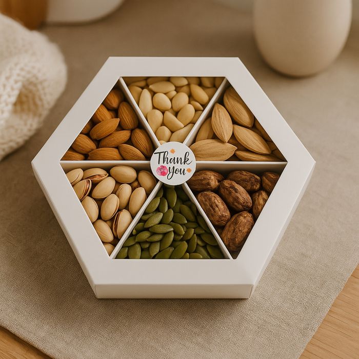 Орехи в подарочных боксах