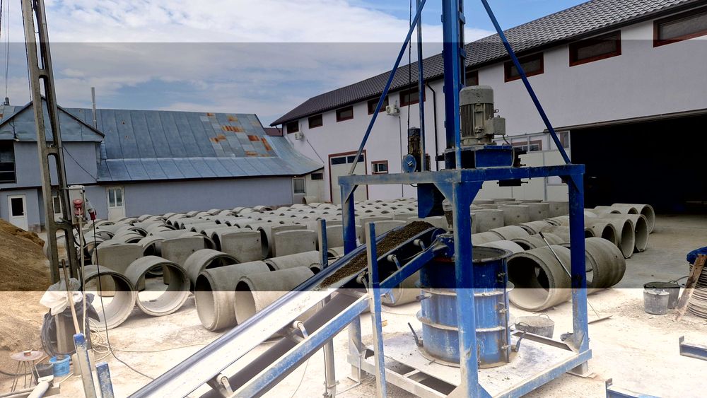 LINIE productie tuburi beton, tuburi canalizare, camine beton