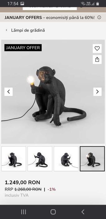 Vand lampa seletti de exterior forma de maimuta