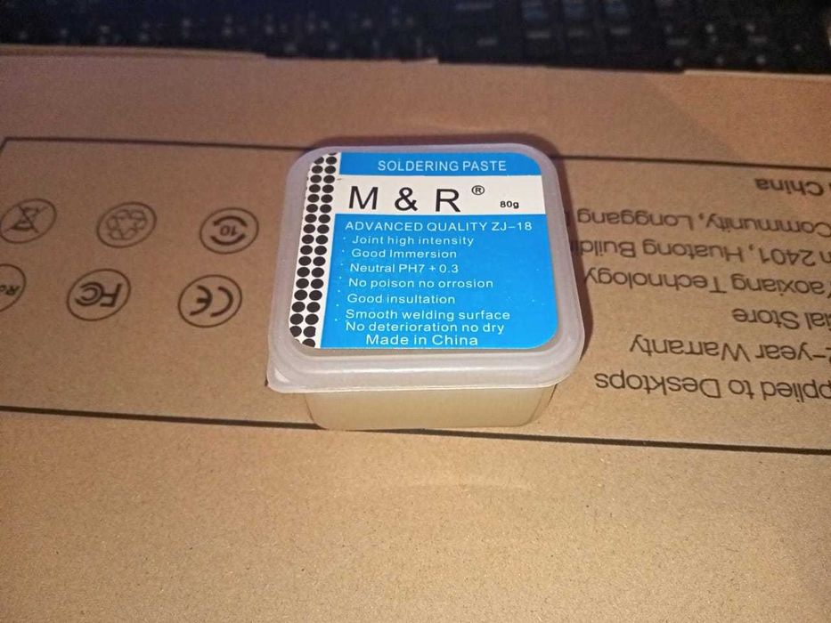Паяльная паста, флюс, припой, канифоль, soldering paste M&R