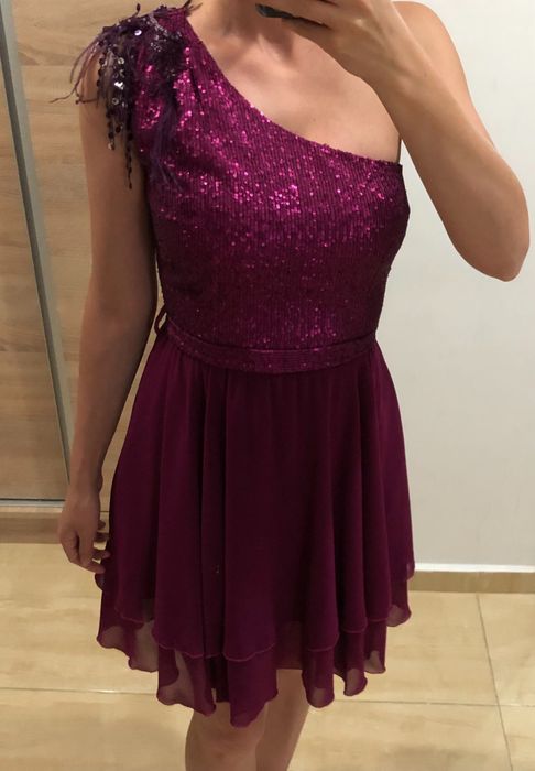 Rochie de ocazie scurta - Magenta 36