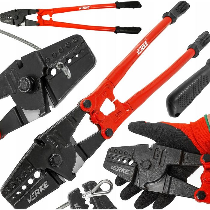 Cleste pentru sertizat cabluri de otel, 60 cm, Verke