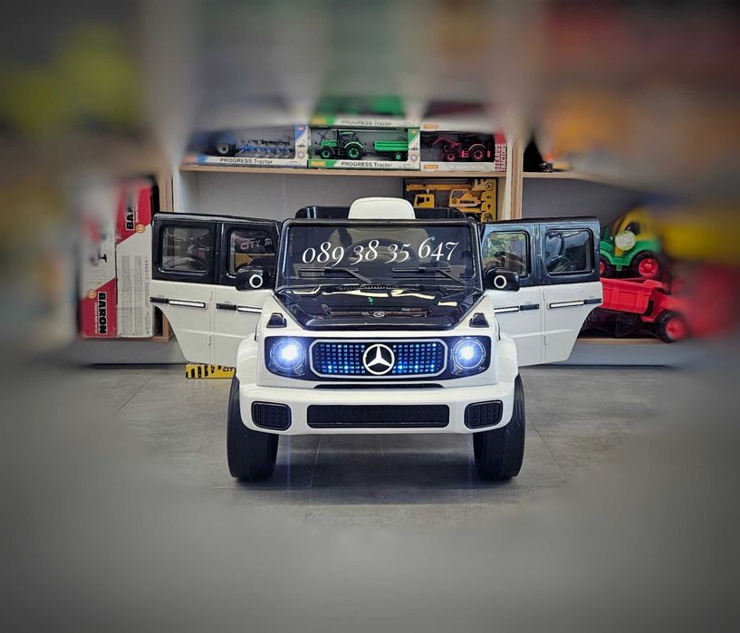 ТОП ЦЕНА!НОВО!Акумулаторен джип MERCEDES EQG с 12Vбатерия,МЕКИ гуми