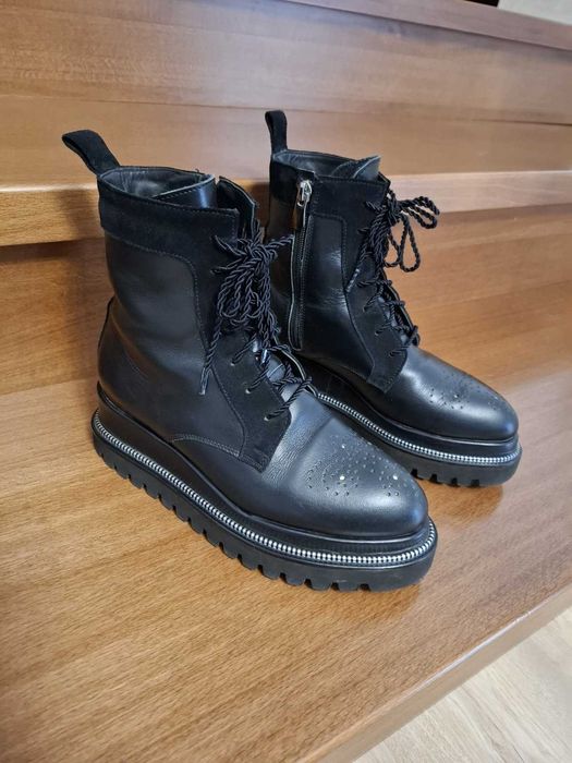 Ghete din piele, captusite, model Amelie AML01, Essteffa, Marimea 35