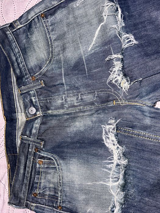 Blugi Levis 501 Destresed Baggy