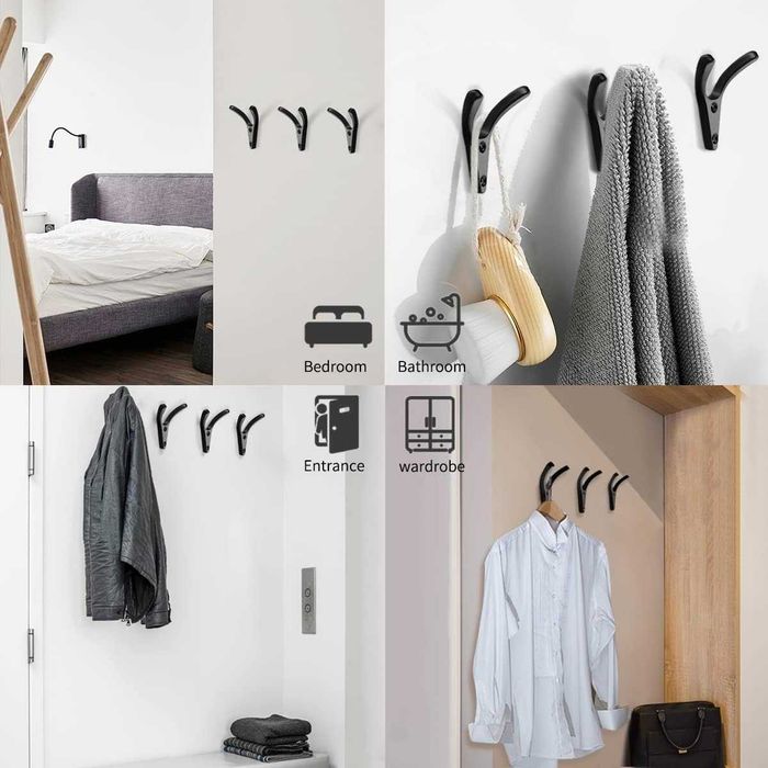 Оптом Крючок вешалка Senator дизайнерский, мебельный настенный, черный