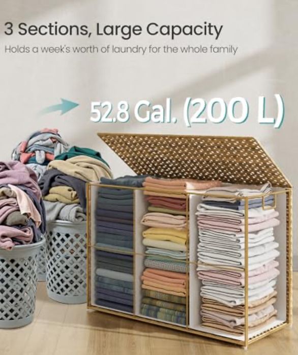 Сгъваем кош за пране 200L SONGMICS