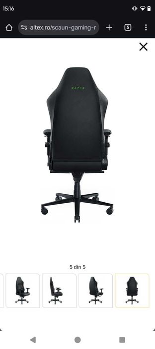 Scaun Gaming RAZER Iskur V2 Green/Black