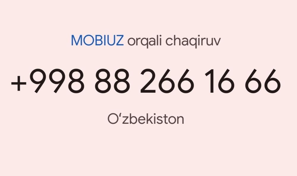Telefon nomer sotiladi