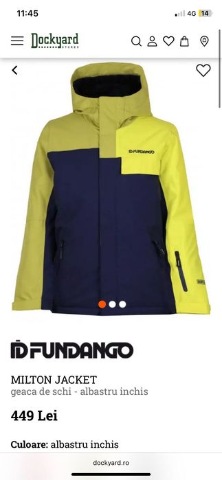 Geaca ski Fundango Milton 140/146 cm 10 ani