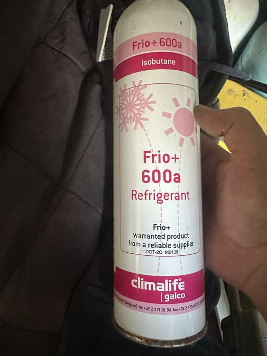 Продам хладагент R600a (изобутан) Frio+ Climallif