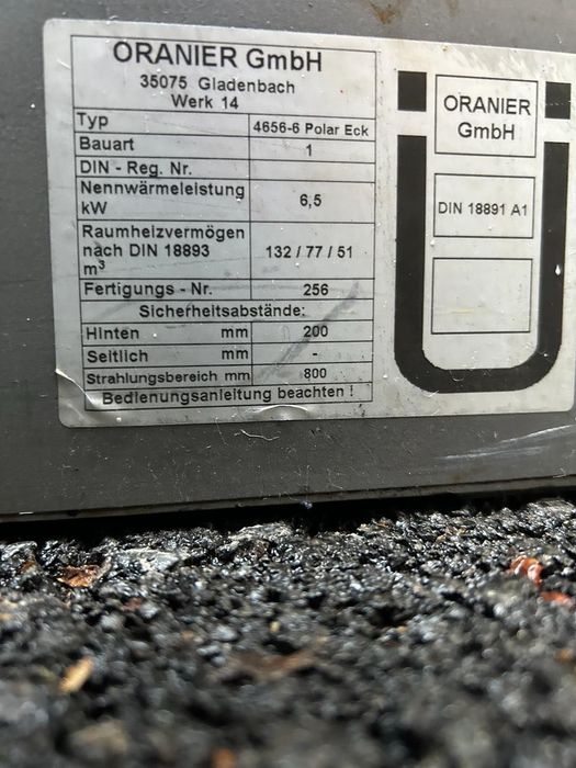 Soba pe lemne Tip Șemineu  6,5 KW