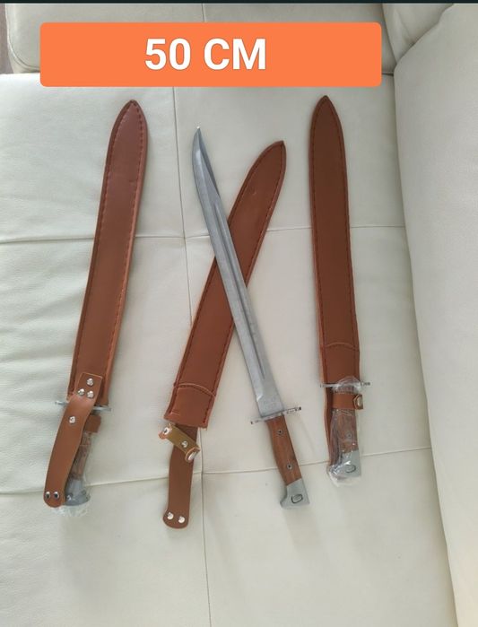 Maceta Ak47 Vânătoare 50 cm, Baioneta+ Teaca Piele