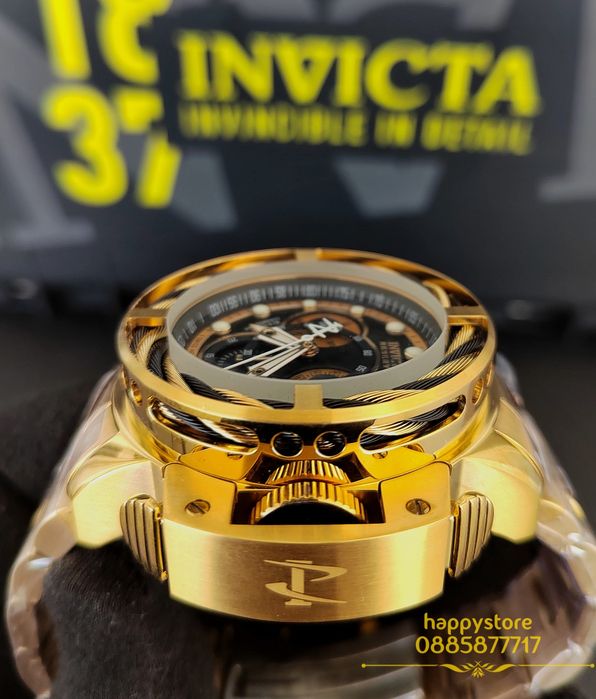часовник INVICTA Reserve I-Force Chronograph Gold 52 mm, Инвикта нов