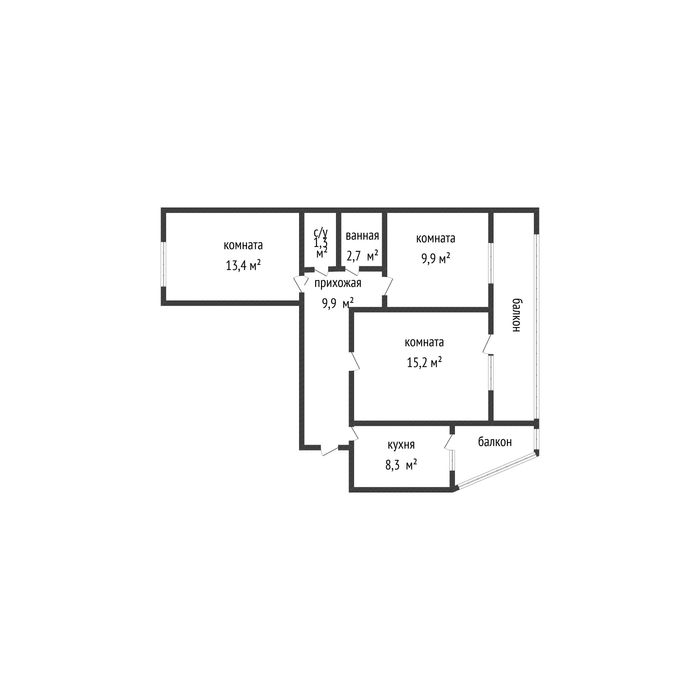 Трехкомнатная район Лагуны