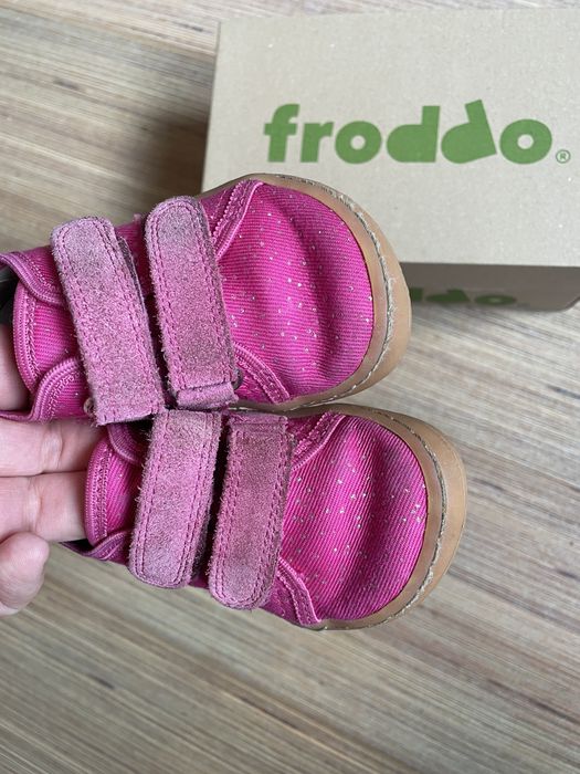 Pantofi barefoot, canvas, talpa flexibila - Froddo, Roz Ciclam - 20