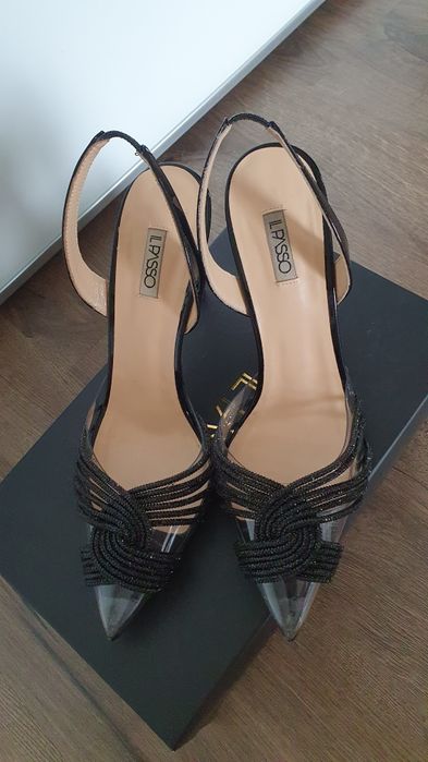 Stiletto Il passo,  piele lacuita, toc 9cm