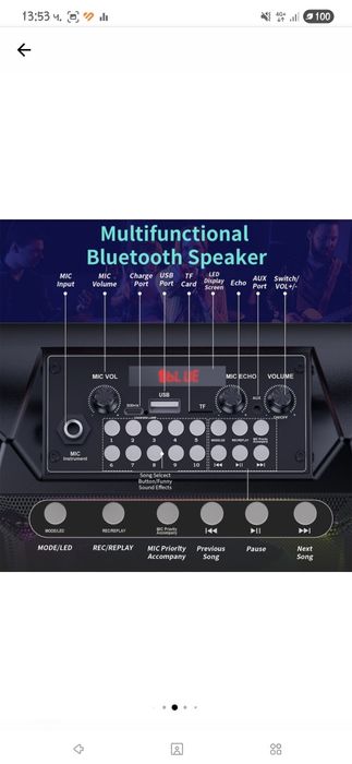 Преносим високоговорител FanFun T17-T, 30W, Bluetooth 5.0, черен, с 2