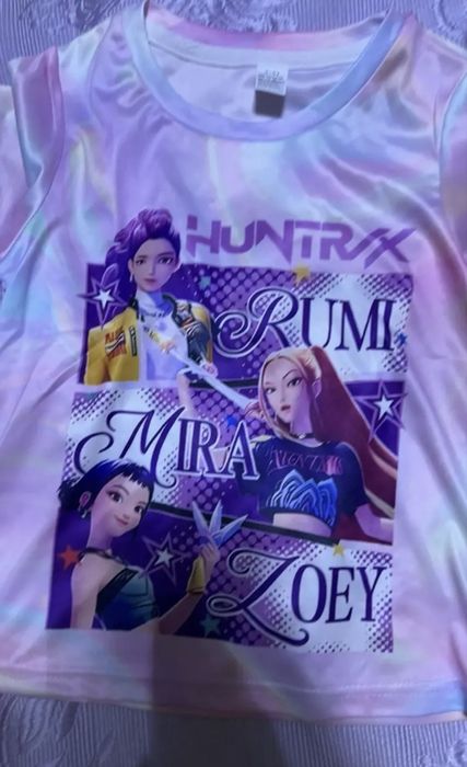 Футболка с принтом 3D кей поп аниме 9-10 лет