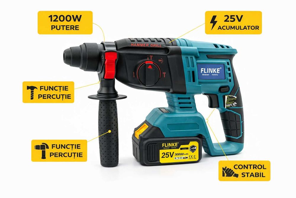 Perforator rotopercutor FLINKE 1200W 25V profesional