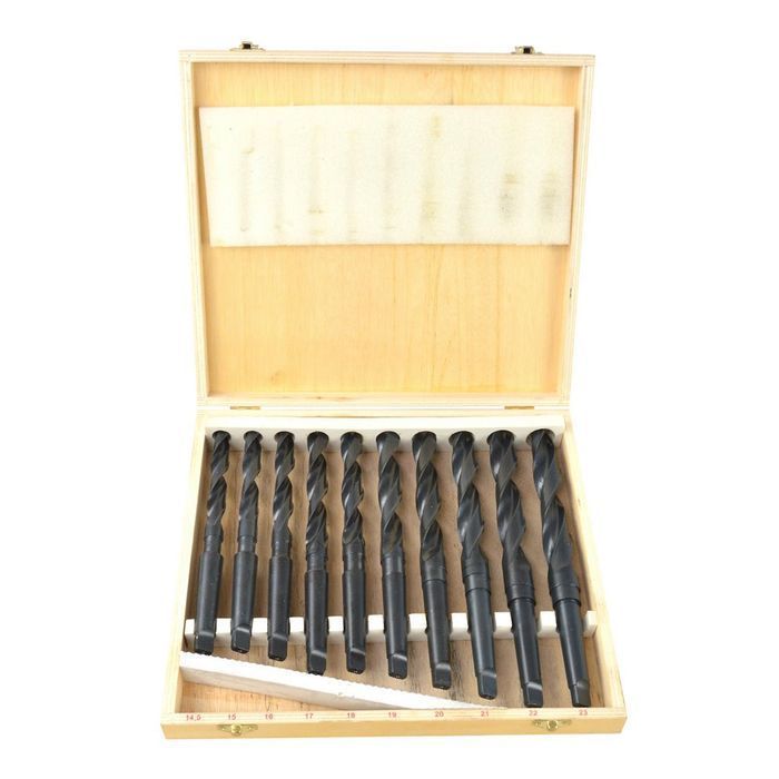 Set 10 burghie morse mk2 pentru metal, 14,5-23 mm - hss, prindere con