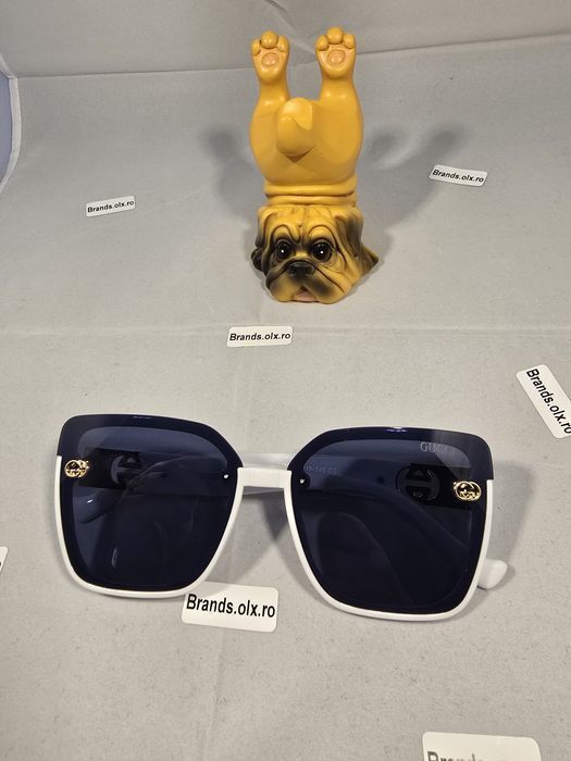 Promotie - Ochelari de soare Gucci White Frame, 5128, made in Italy