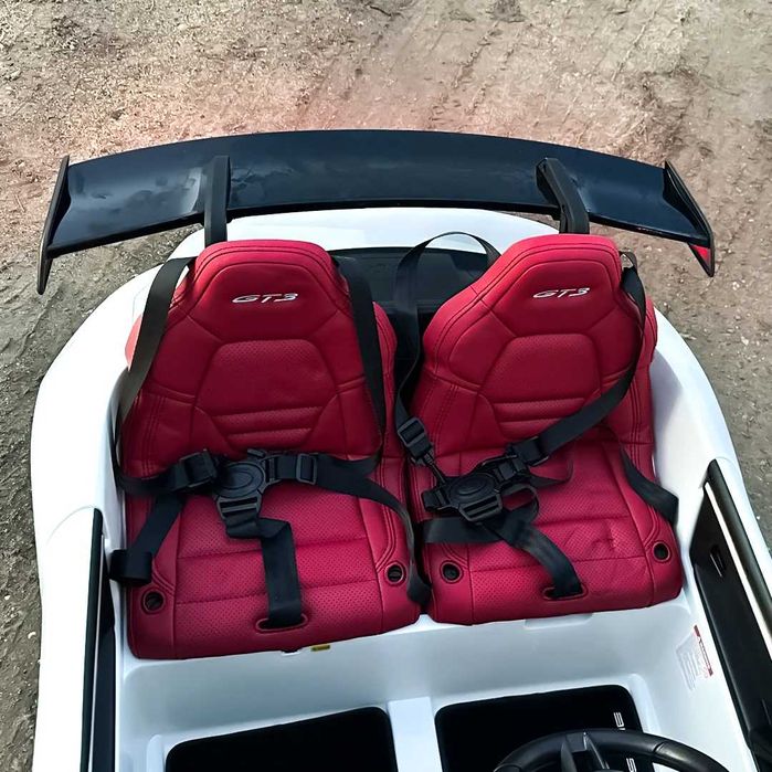 Masinuta electrica pentru 2 copii Porsche 911 GT3 320W, 24V 14Ah White