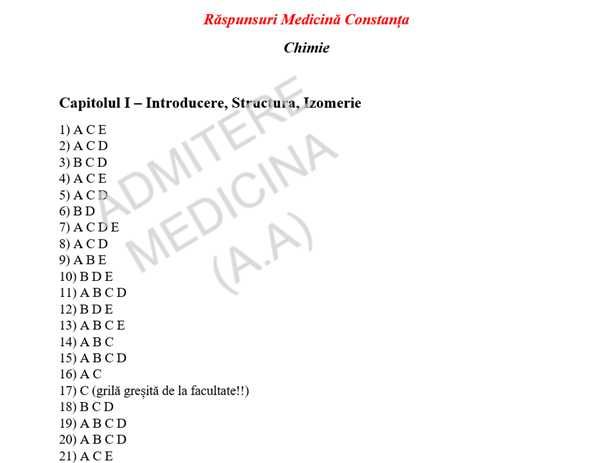 Vând grile pentru Admiterea la Medicină - Constanța