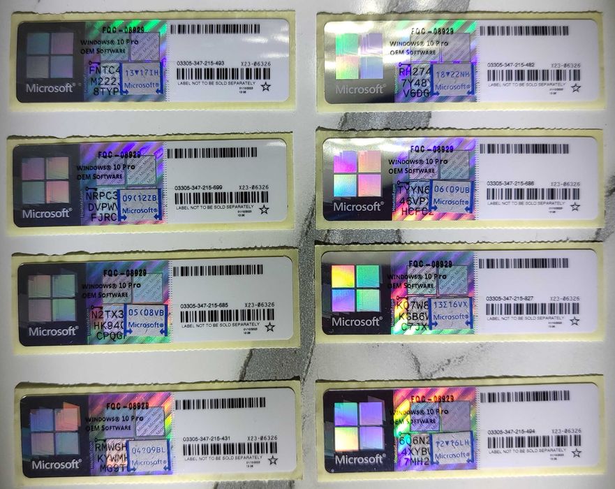 Windows 10-11  pro наклейка Ключ стикер ОЕМ лицензия бессрочная Оптом