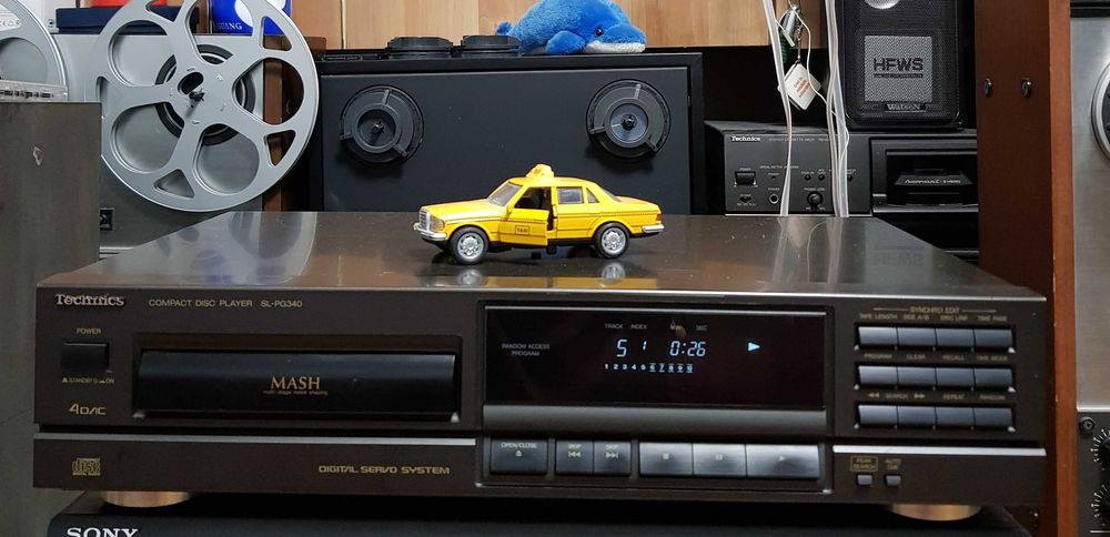 Compact Disc Deck Audio Stereo Vintage TECHNICS SL PG340A Black