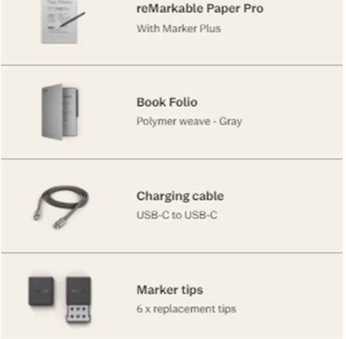 reMarkable Paper Pro + Marker Plus + Book Folio (Mosaic Weave) кожа