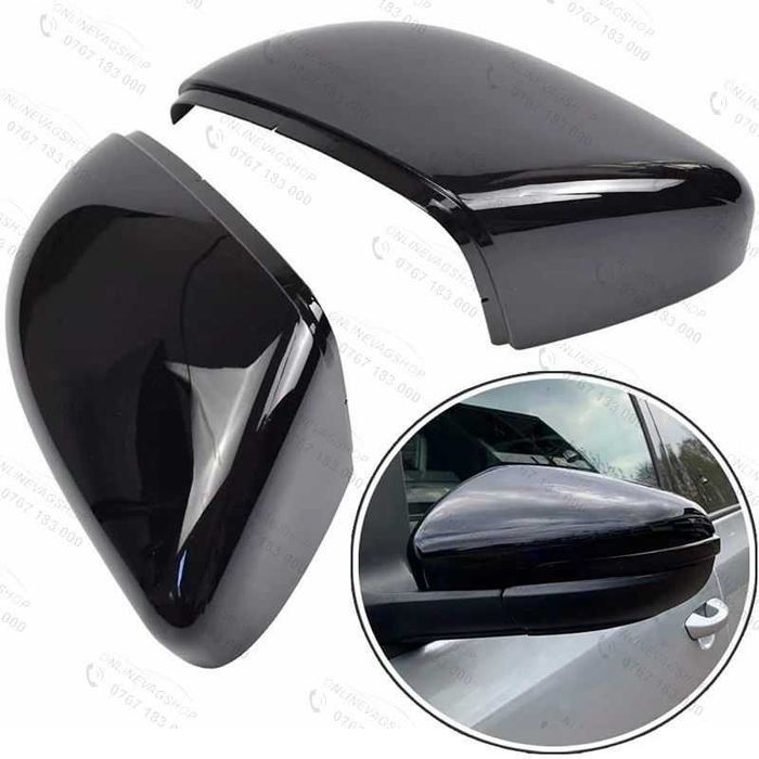 Capace oglinda Volkswagen Golf 6 Mk6, Touran negru lucios