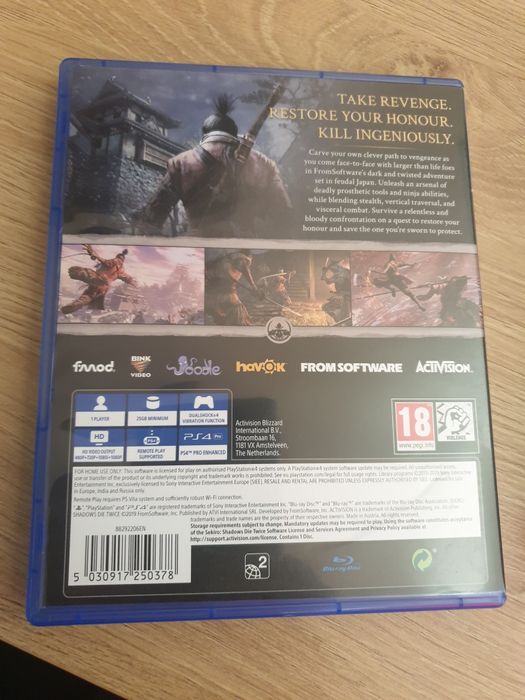 Sekiro Shadows Die Twice PS4