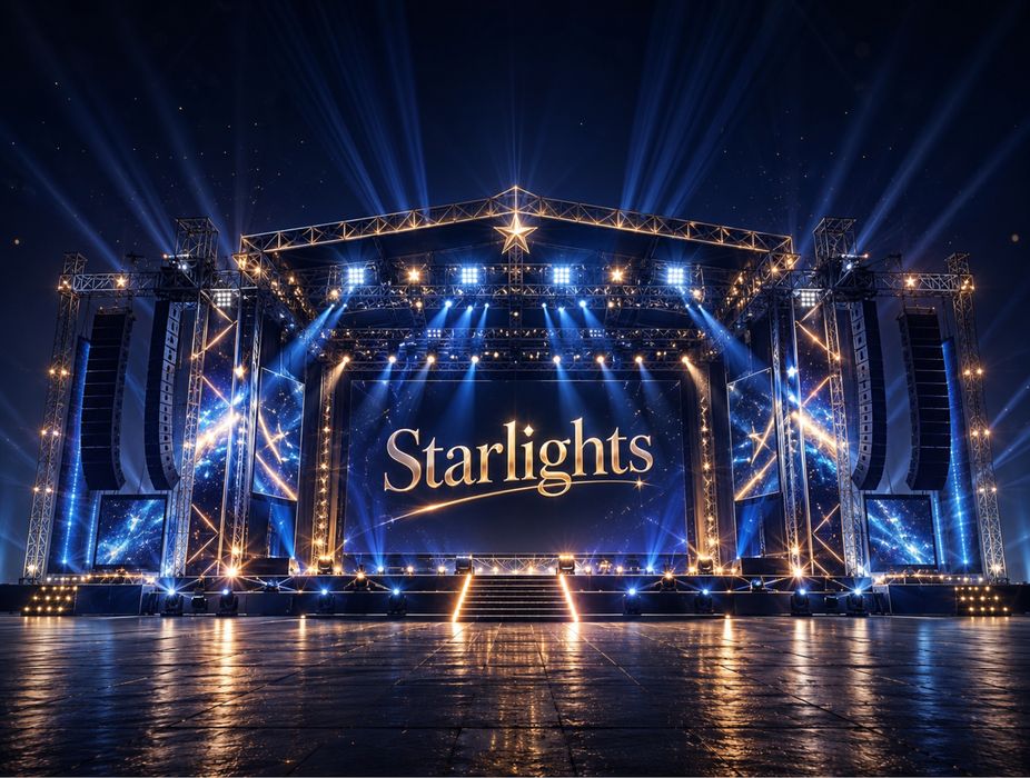 Аренда Лед экран подиум светотехника звуковой оборудование. Starlights