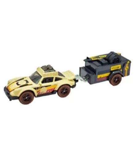 Macheta masinuta Porsche 911 Off Roader cu remorca rulota travel Hotwheels-jucarii, colectie