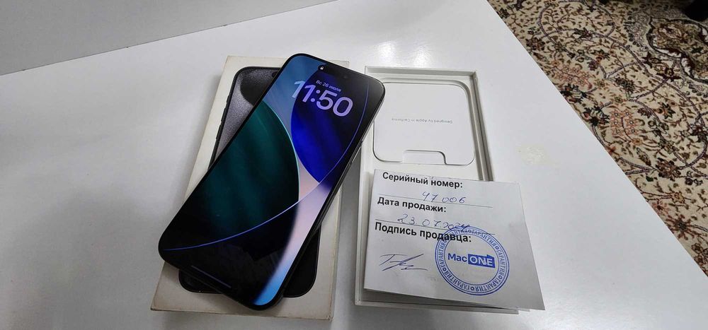 Iphone 15 Pro Max LL/A 256GB Akk 78% Kar DK FULL