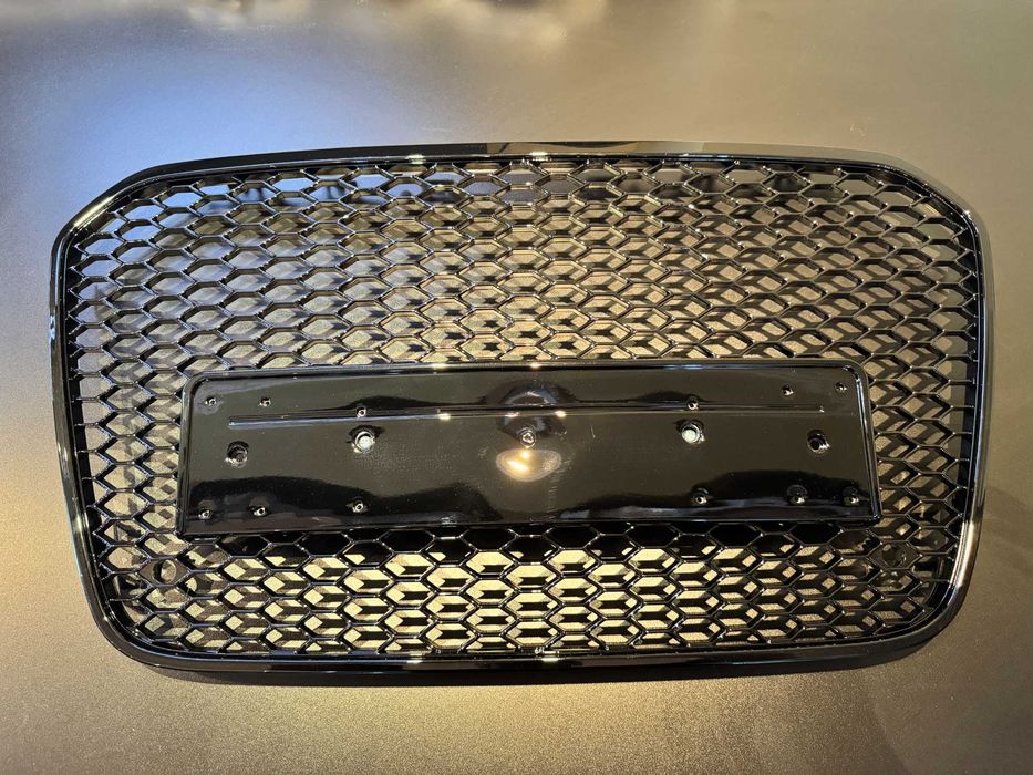Grila Centrala Fagure Audi A6 C7 4G (2011-2014) Negru Lucios