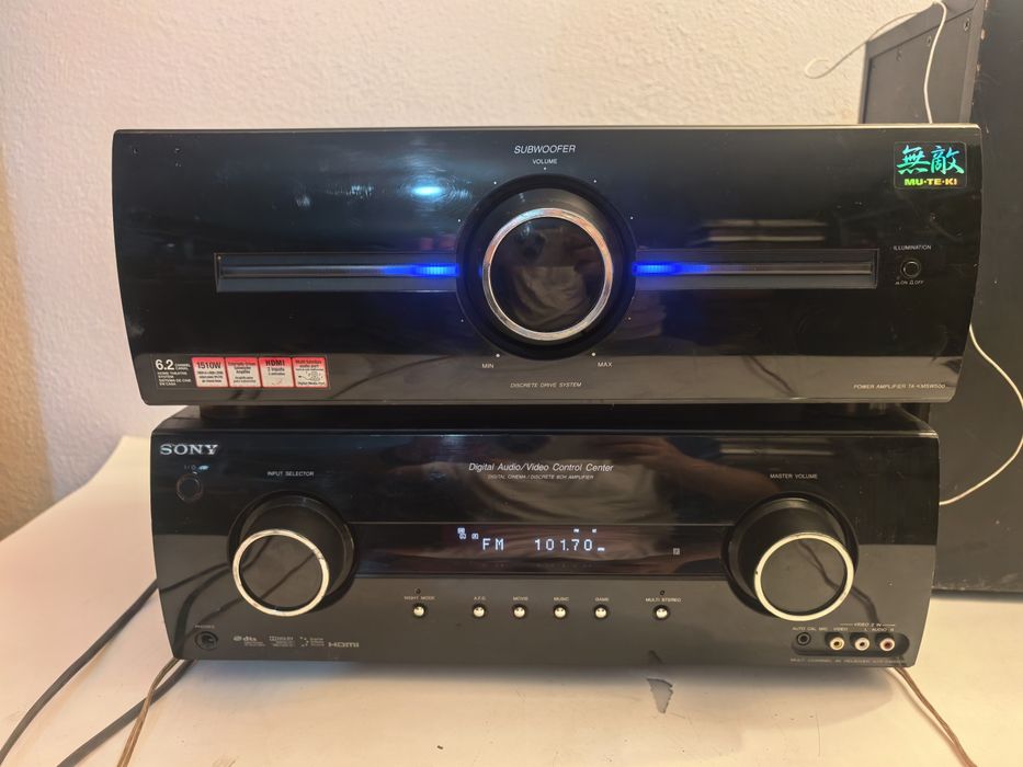 Amplituner Sony STR KM 5500 si amplificator subwoofer Sony TA KMSW 500 1510W
