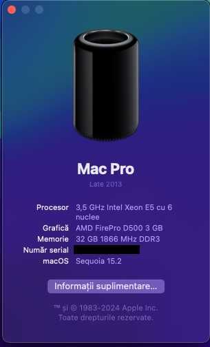 Mac Pro 6.1 de 1 Terra, pachet complet original Apple