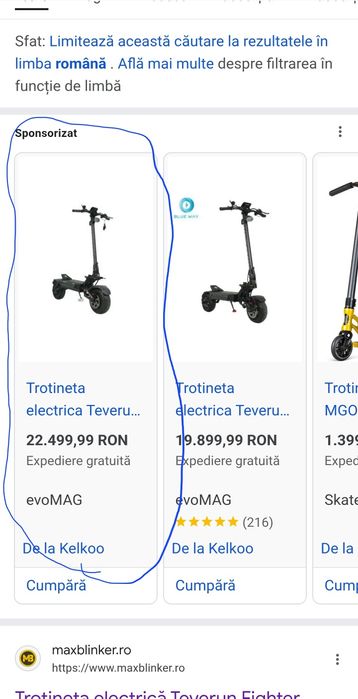 Trotineta electrica Teverun Fighter Supreme 7260R V4,72V,60Ah,Noua,0Km
