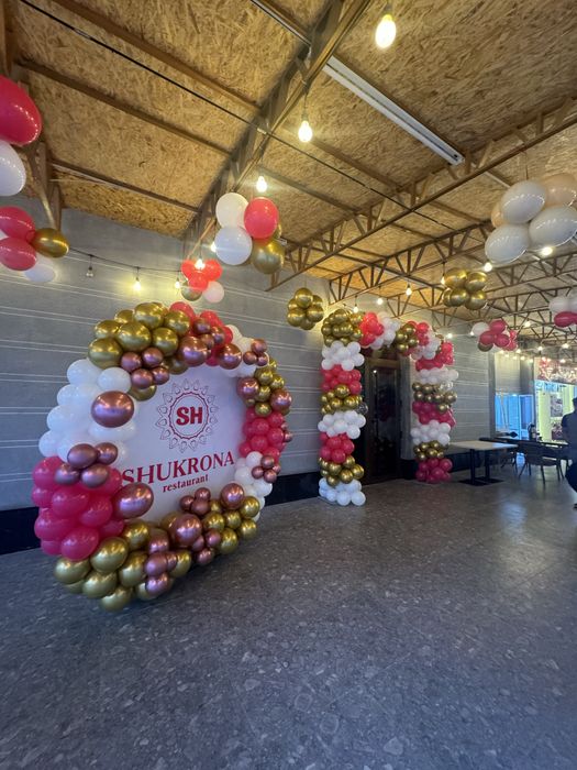 Оформление магазинов шарами и цветами/Shar bezaklari/Afarmleniya shar