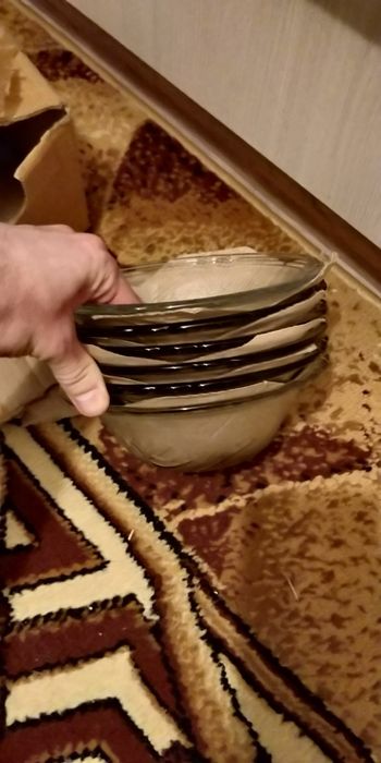 Посуда Хрусталь. Десертные, стеклянные тарелки