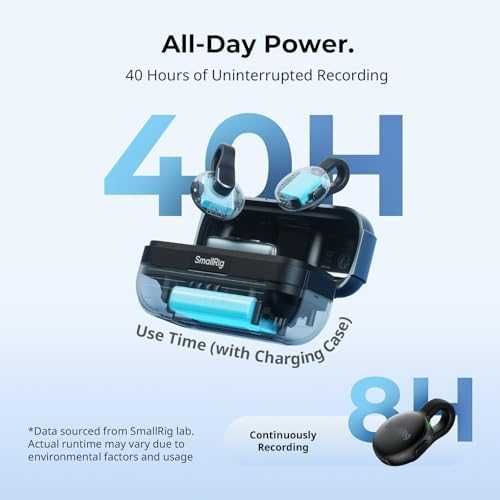 Нов Безжичен микрофон SMALLRIG S70-C2 USB-C 300м шумопотискане iPhone Android 48h кейс